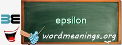 WordMeaning blackboard for epsilon